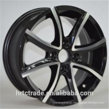 15 inch black machine face alloy wheel